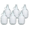 5L Clear Glass Demijohn Bottles, Box of 6-0