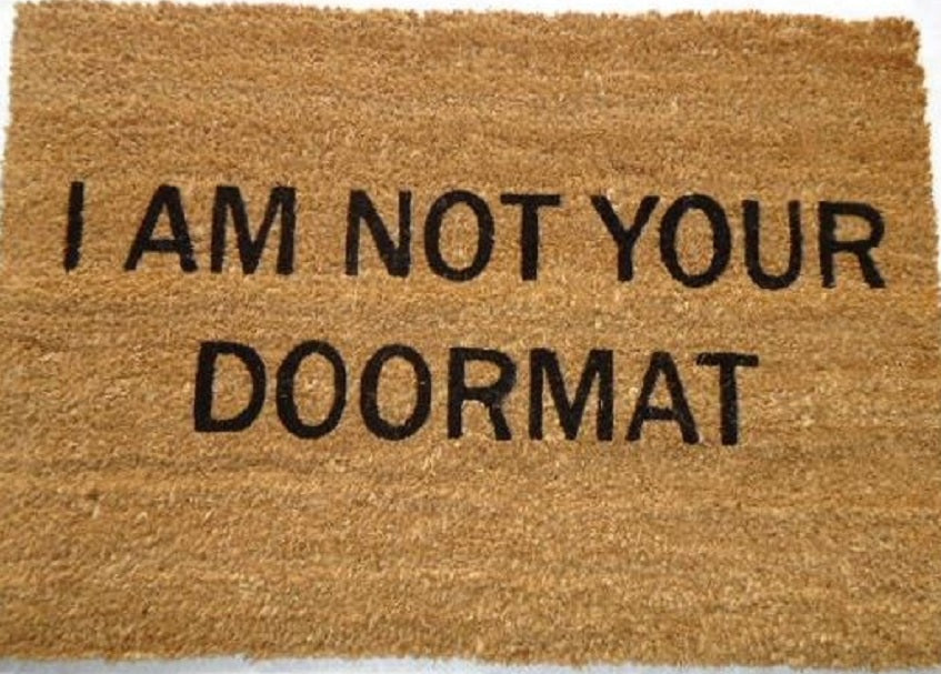 Coir Doormat, 60cm x 40cm - 'I Am Not Your Doormat'-0