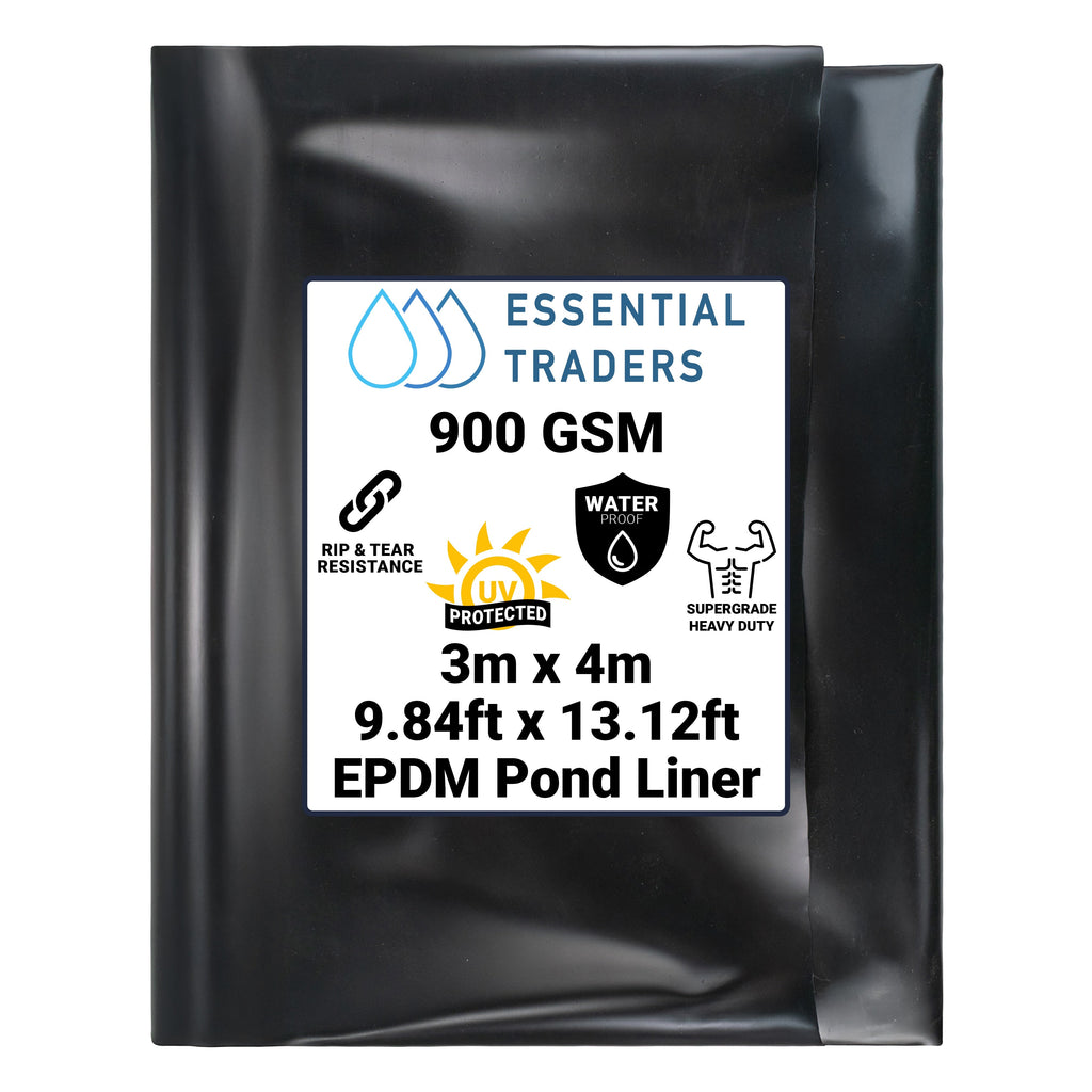 3m x 4m EPDM Rubber Pond Liner, 900 GSM-0