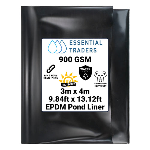 3m x 4m EPDM Rubber Pond Liner, 900 GSM-0