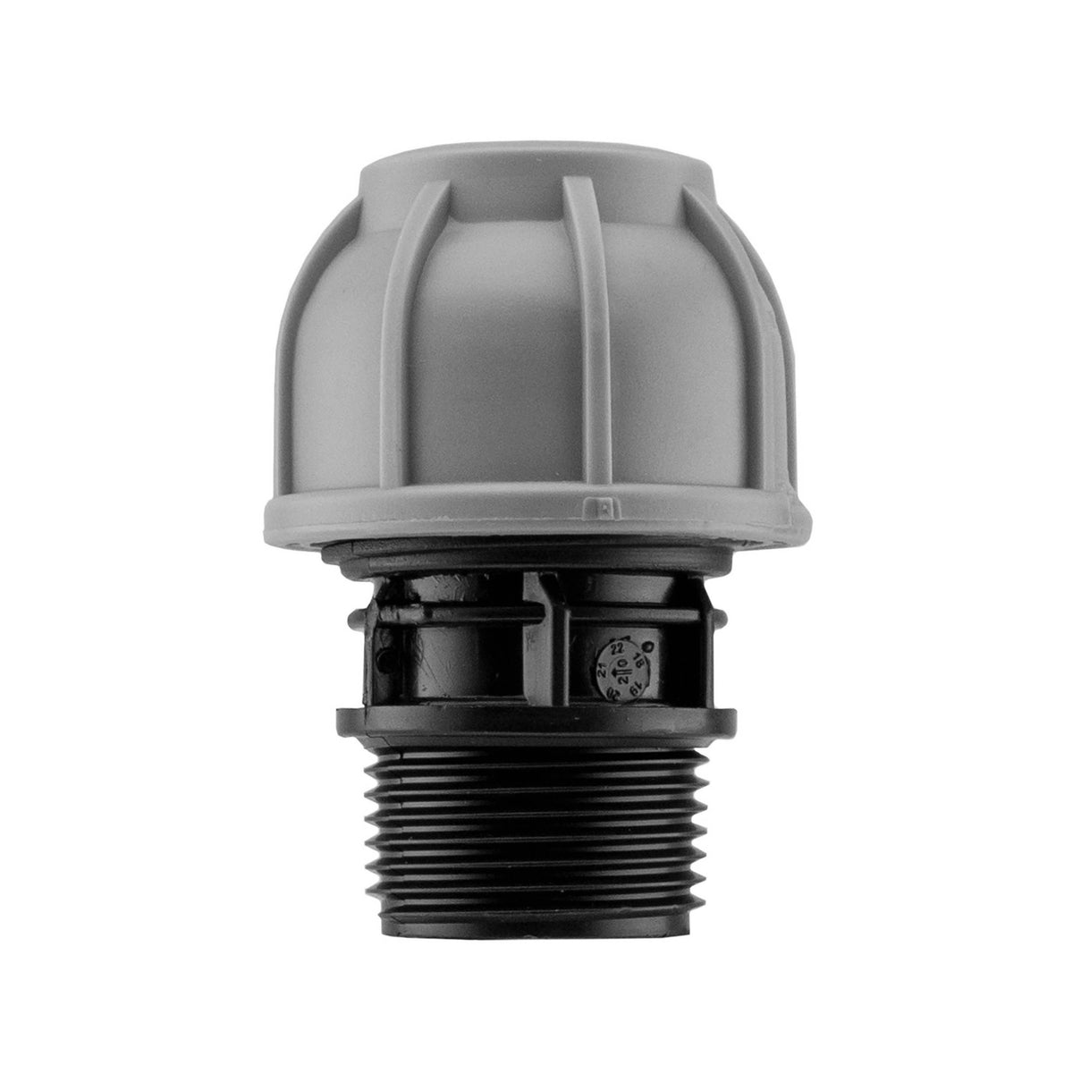 MDPE Straight Connector Coupling, 20mm - 1/2" BSPM-1