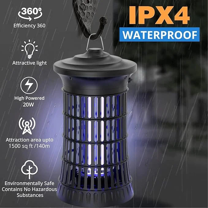 Refurbished - Senelux 20W, 4500v Bug Zapper with UV Lure for Flies, Mosquitoes and Wasps