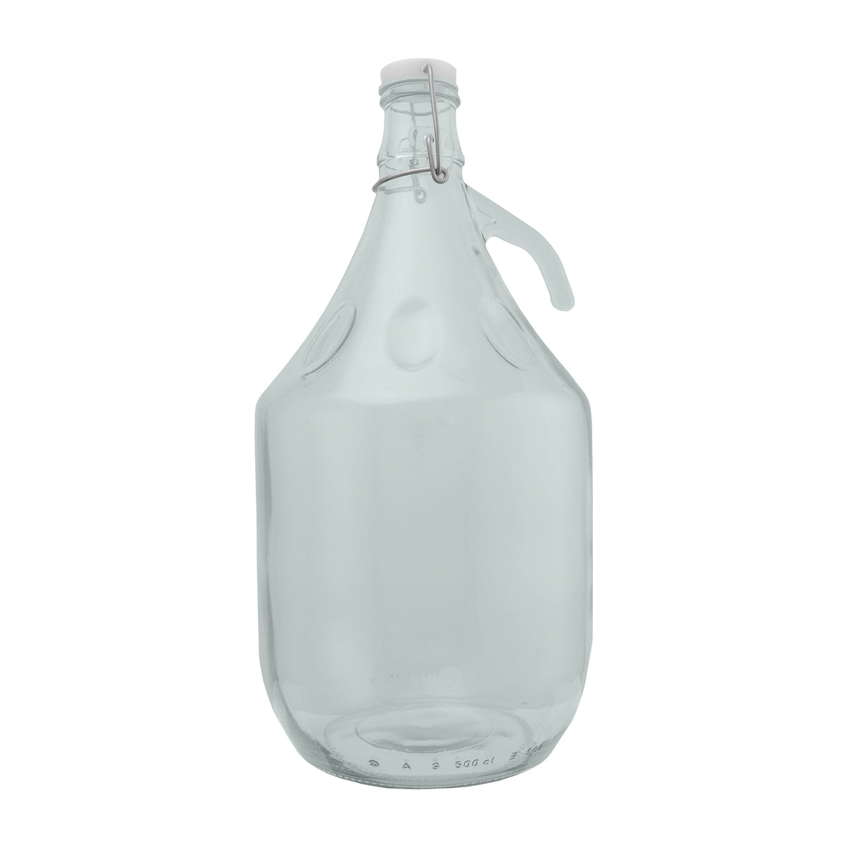 5L Clear Glass Demijohn Bottle with Swing-top Cap-0