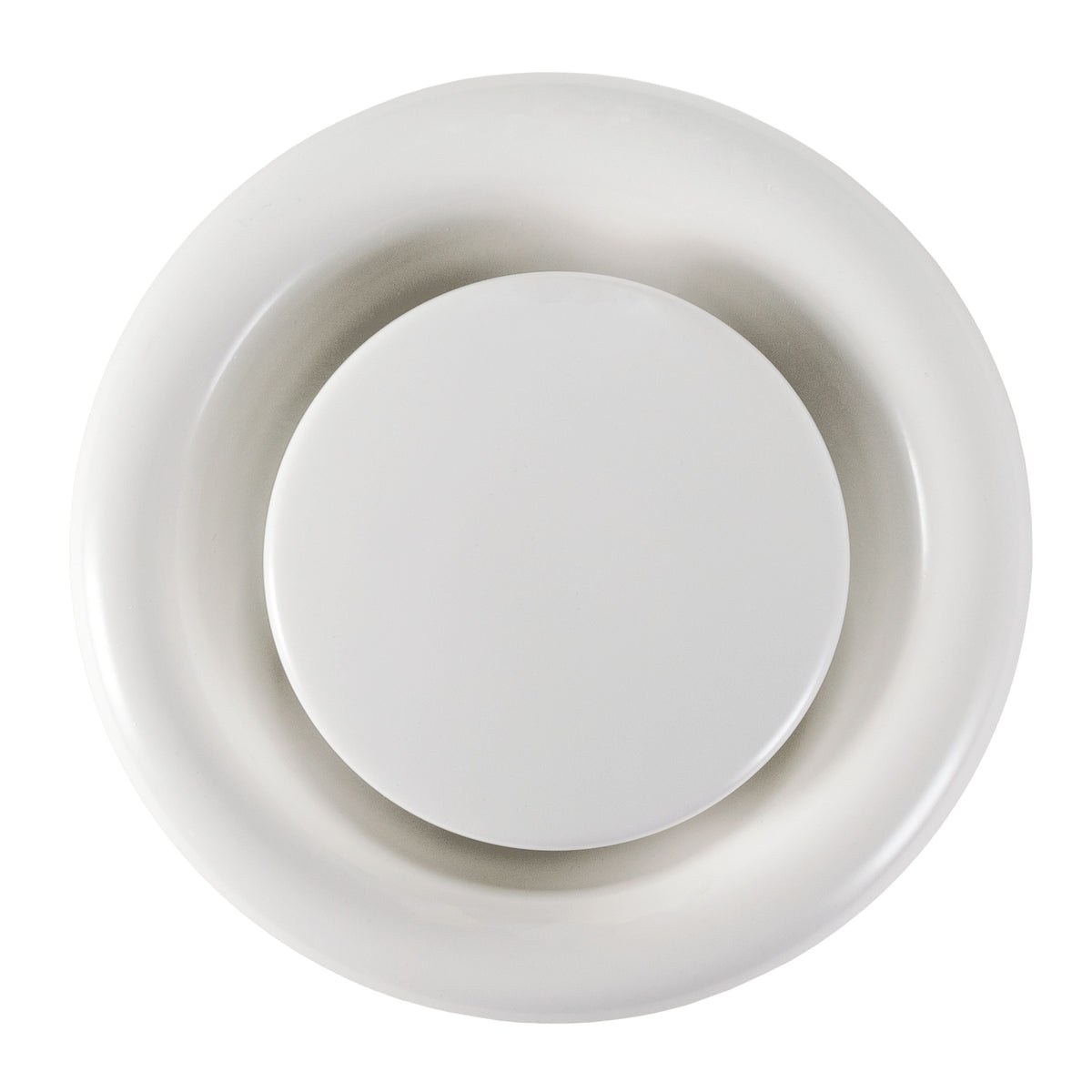 White Metal Anemostat Exhaust Ceiling Valve, 125mm-1