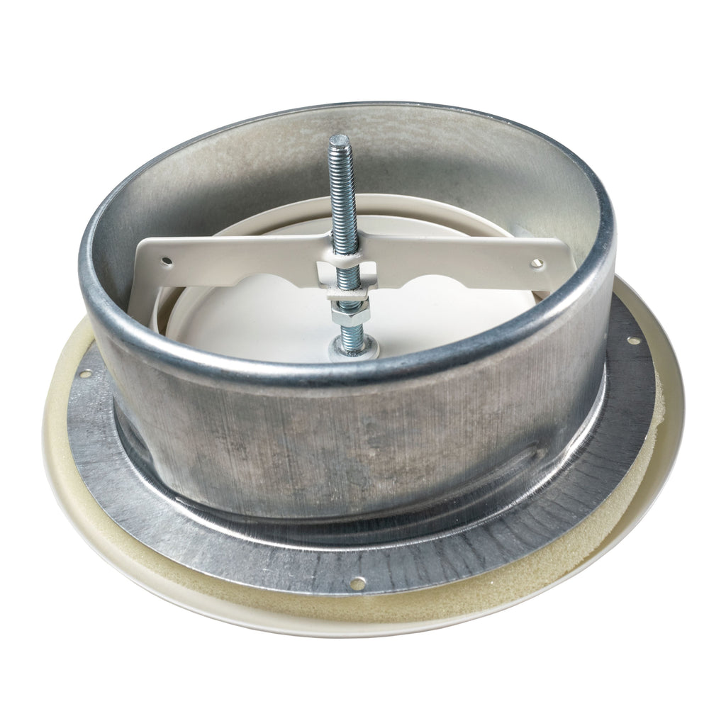 White Metal Anemostat Exhaust Ceiling Valve, 125mm-2