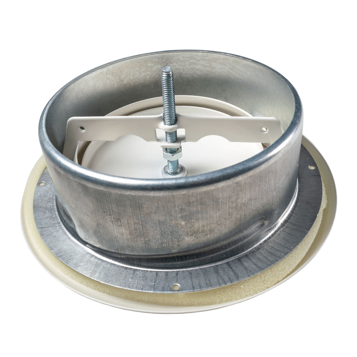White Metal Anemostat Exhaust Ceiling Valve, 125mm-2