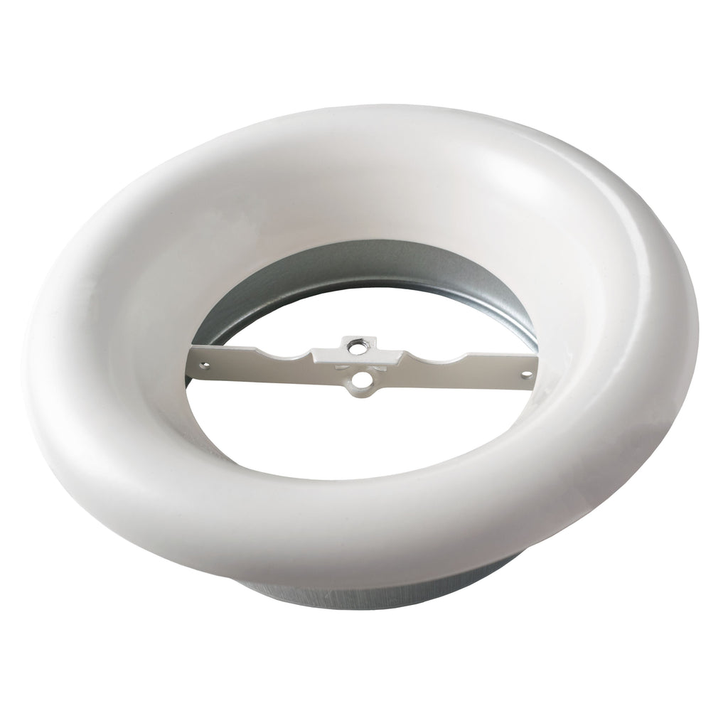 White Metal Anemostat Exhaust Ceiling Valve, 125mm-4