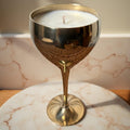 Repurposed Vintage Golden Goblet Candles-0