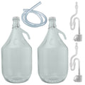 5L Glass Demijohns with Swing-top Caps, Airlocks, Bungs & Siphon Tube, Box of 2-0